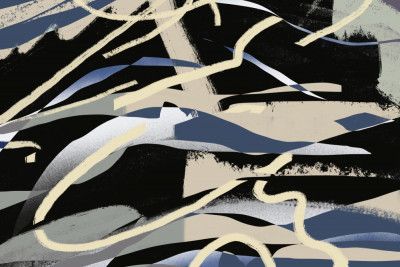 Abstract mountain range