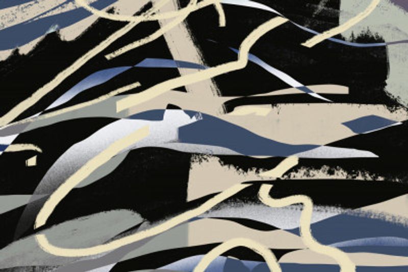 Abstract mountain range