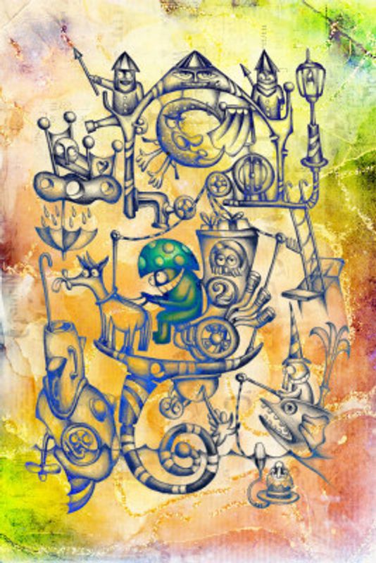 A gray mushroom cabbie No. 3