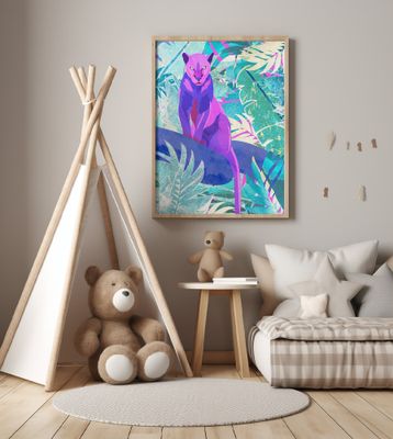 Pink Panther in the neon jungle