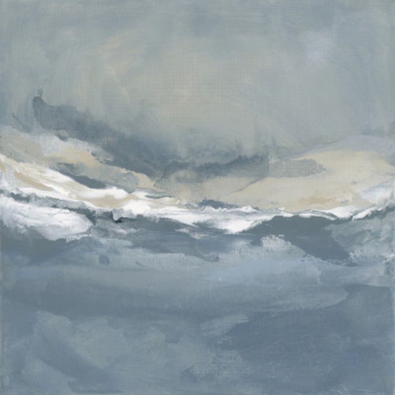 Serene Rolling Waves Beneath a Tranquil Sky