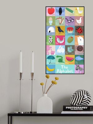 Colorful Alphabet Illustrated Squares