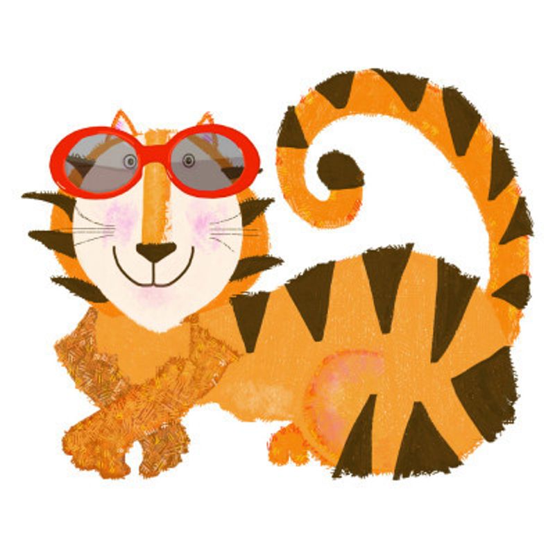 Tiger with Red sunglasses