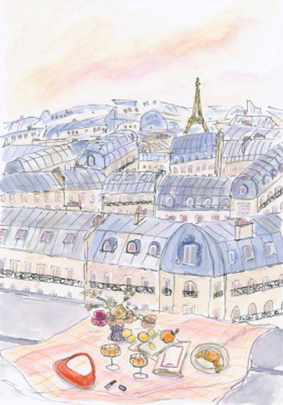 Parisian Rooftop Picnic With Eiffel Tower Views