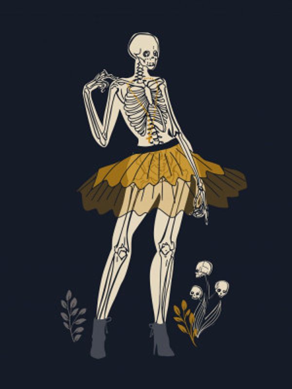 Gothic fashionista black Illustration No1