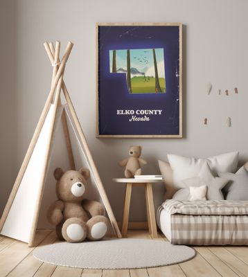 Elko County Nevada Travel poster