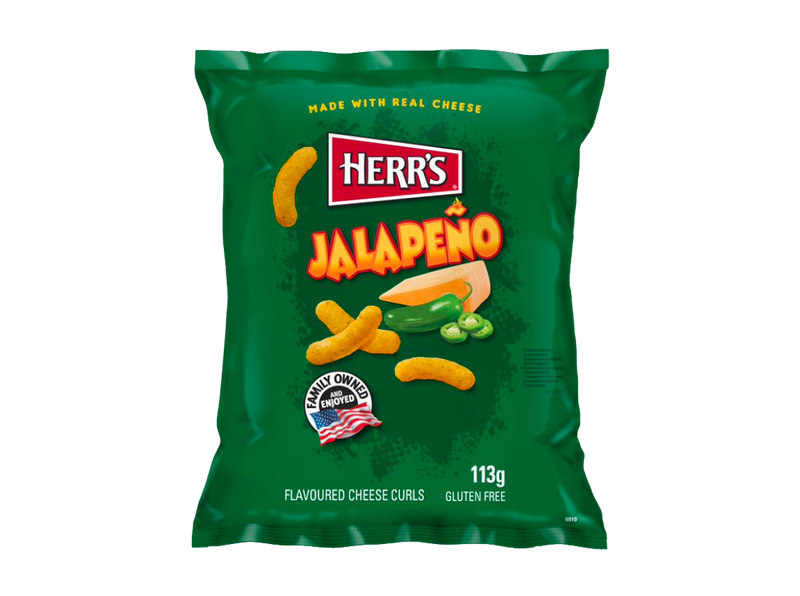 Herrs Jalapeno Poppers Cheese Curls förp 113g /12st (STORA)