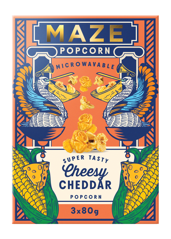 MAZE Popcorn Cheesy Cheddar 16 units/case