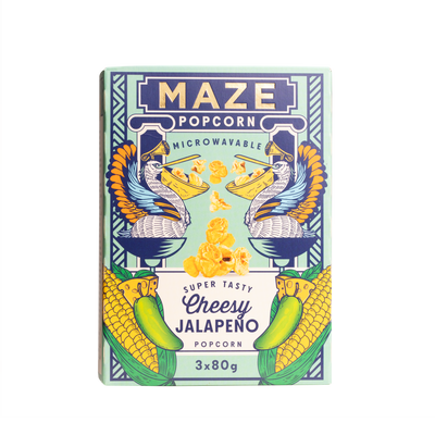 MAZE Popcorn Cheesy Jalapeno 16 units/case