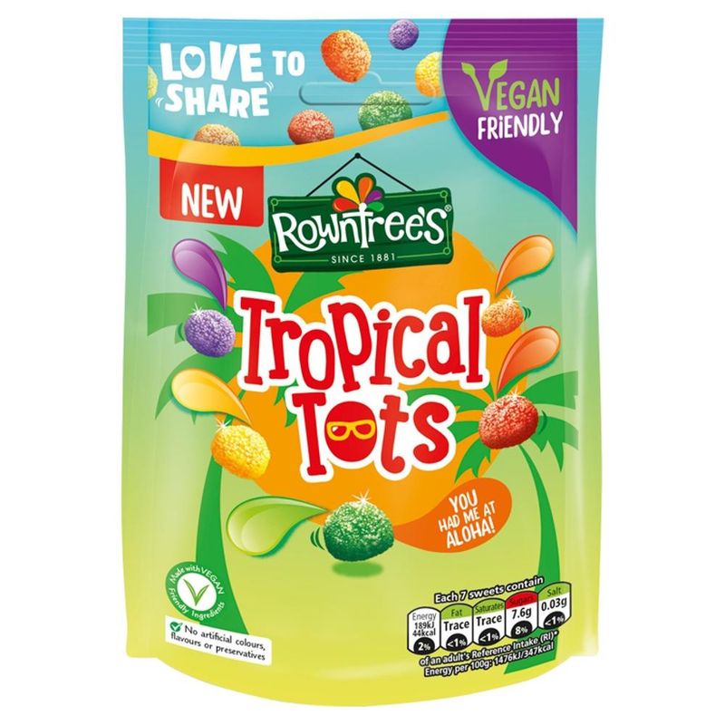 Rowntrees Jelly Tots Tropical Pouch 10 units/case