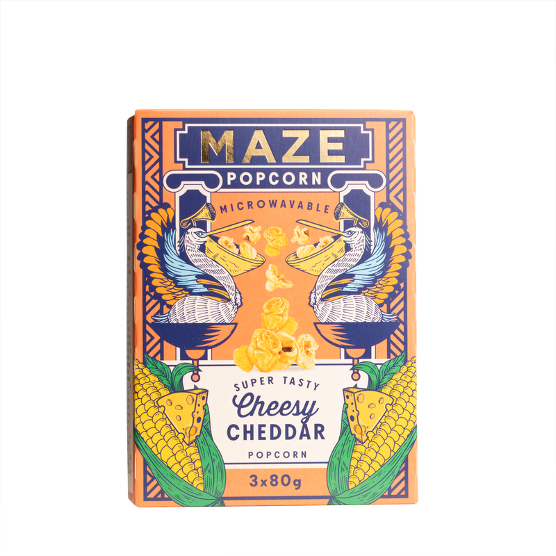 MAZE Popcorn Cheesy Cheddar 16 units/case