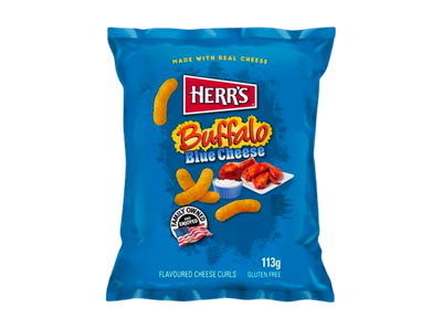 Herrs Cheese Curls Buffalo Blue Förp/12st