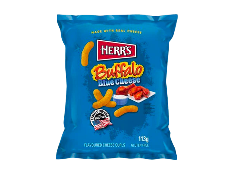 Herrs Cheese Curls Buffalo Blue Förp/12st