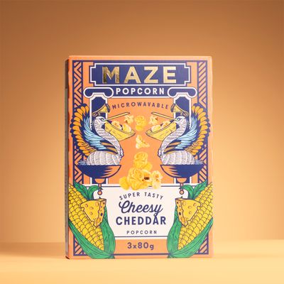 MAZE Popcorn Cheesy Cheddar 16 units/case