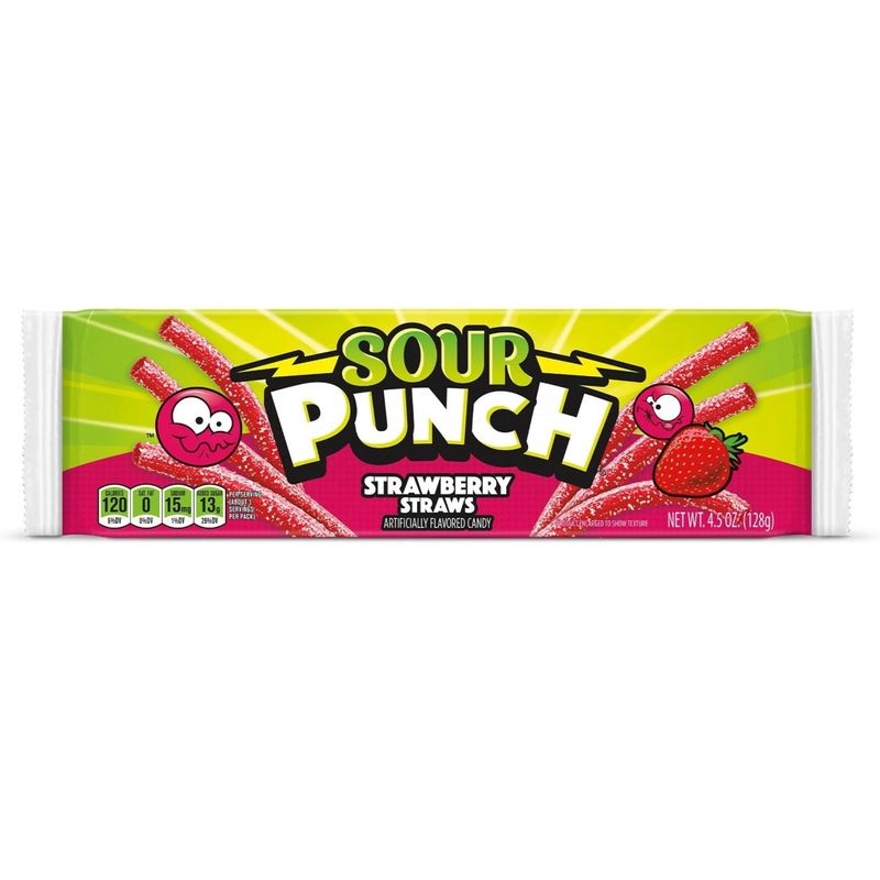 Sour Punch Straw Strawberry 24st/förp