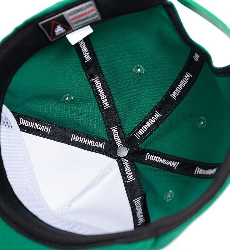 Cast Out Unstructured Green/White Snapback - Hoonigan