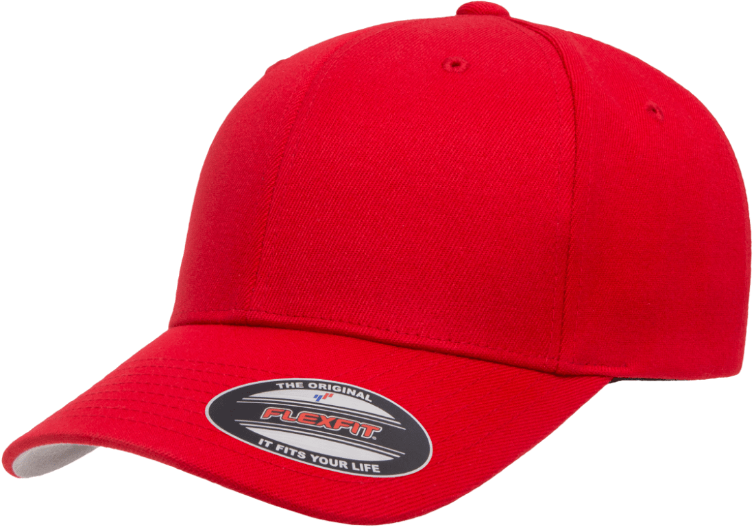 Baseball wool flexfit keps röd 6477 - Flexfit
