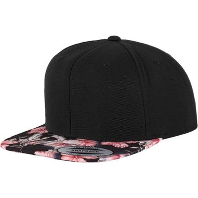 Snapback Keps 2-Tone Red Floral/Black 6089 - Yupoong