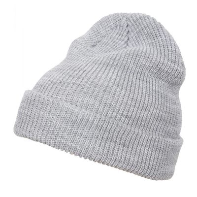 Long Knit Beanie Heather Grey - Yupoong