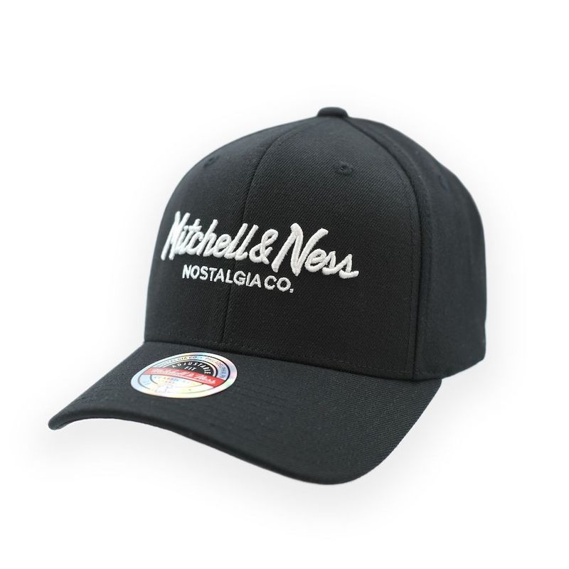 Mitchell and ness keps black/white 