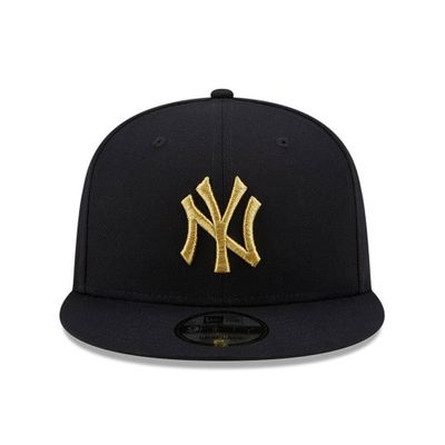 New York Yankees Metallic Logo Gold Navy 9FIFTY Repreve - New Era