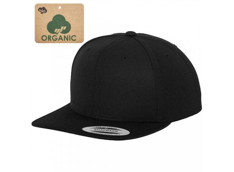 6089OC Snapback organic cotton black Yupoong