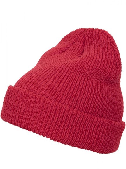 Long knit beanie red 1545K Yupoong