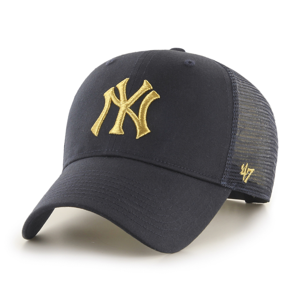 MVP Metallic New York Yankees Trucker Navy/Gold B-BRMTL17CTP-NY 47 Brand