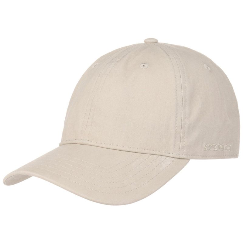 Baseball Cap Fitted Delave Organic Cotton Beige - Stetson