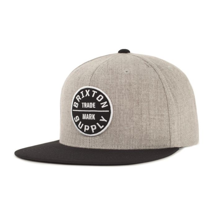 Path III Snapback Cap Light Heather Grey/Black 10777 Brixton