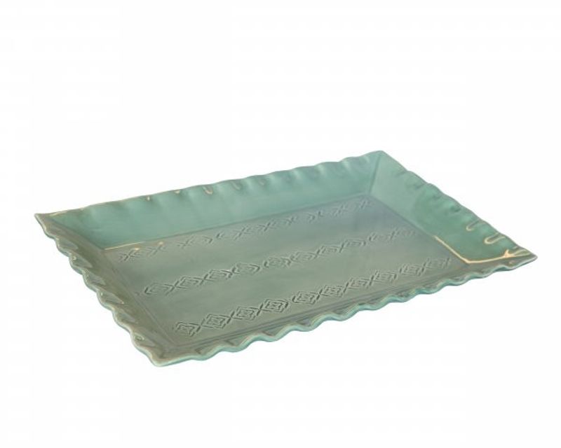 TRINIDAD - REKTANGULÄRT TAPASFAT MED MÖNSTER 32 CM