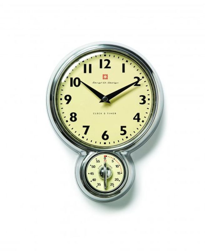 VÄGGKLOCKA - MED LÖSTAGBAR TIMER