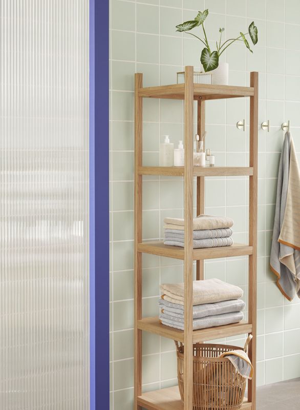 Hübsch Mason Hylla Enkel Naturlig 45x45xh180cm