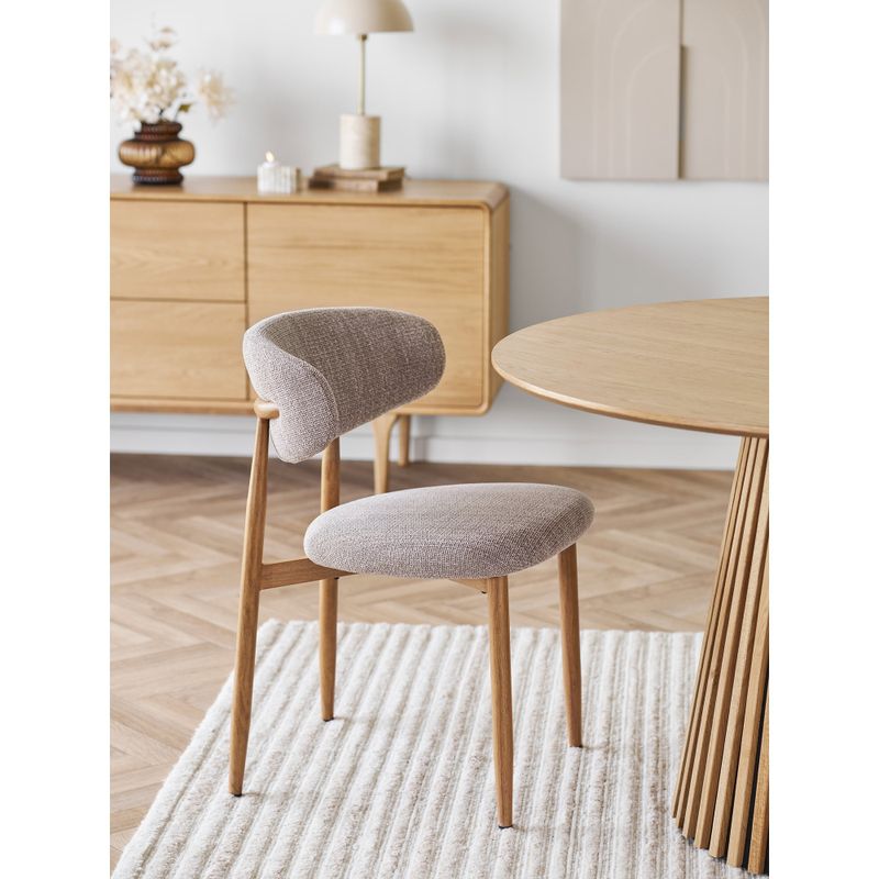 House Nordic Levanto Matstol Sand / Naturell 2-pack