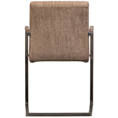 WOOOD Bas Matstol i Vävt Tyg Brun Melange 2 st