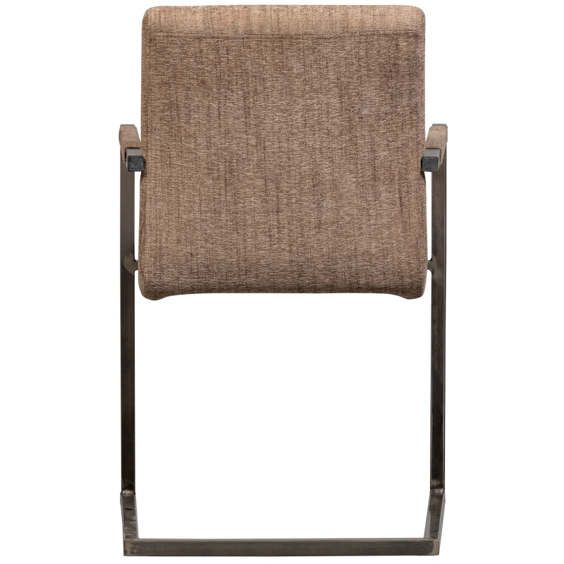 WOOOD Bas Matstol i Vävt Tyg Brun Melange 2 st