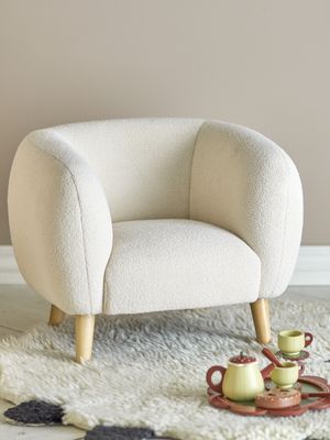 Bloomingville Cade Lounge Stol, Vit, Polyester