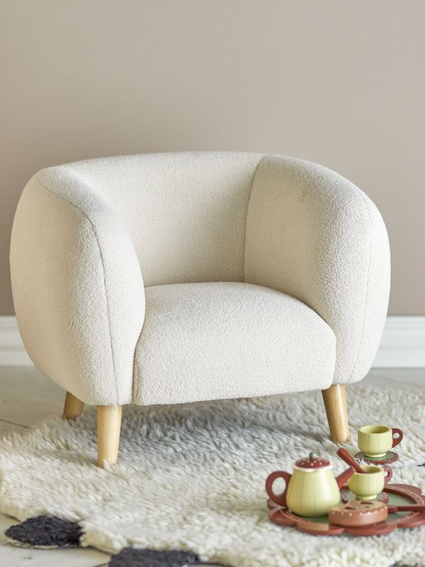 Bloomingville Cade Lounge Stol, Vit, Polyester