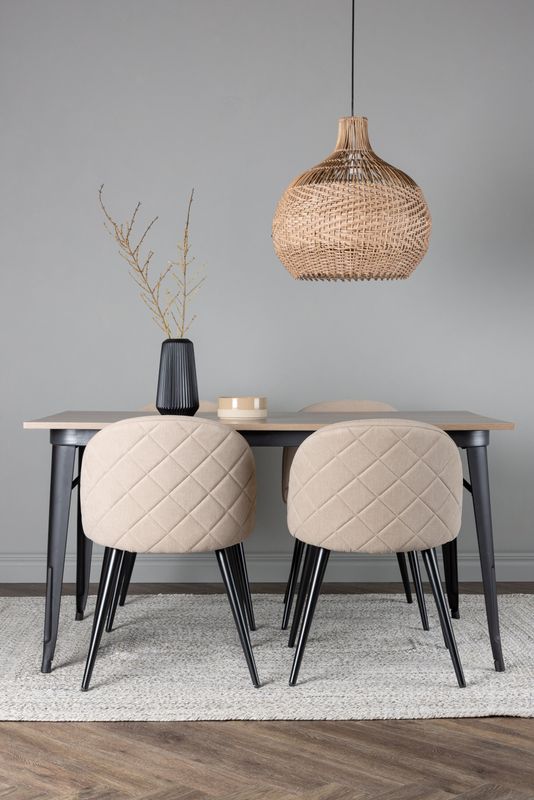 Venture Home Matgrupp Tempe med 4st matstolar Velvet