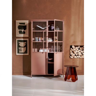 WOOOD Exhibit Vitrinskåp i Metall, Matt Tan