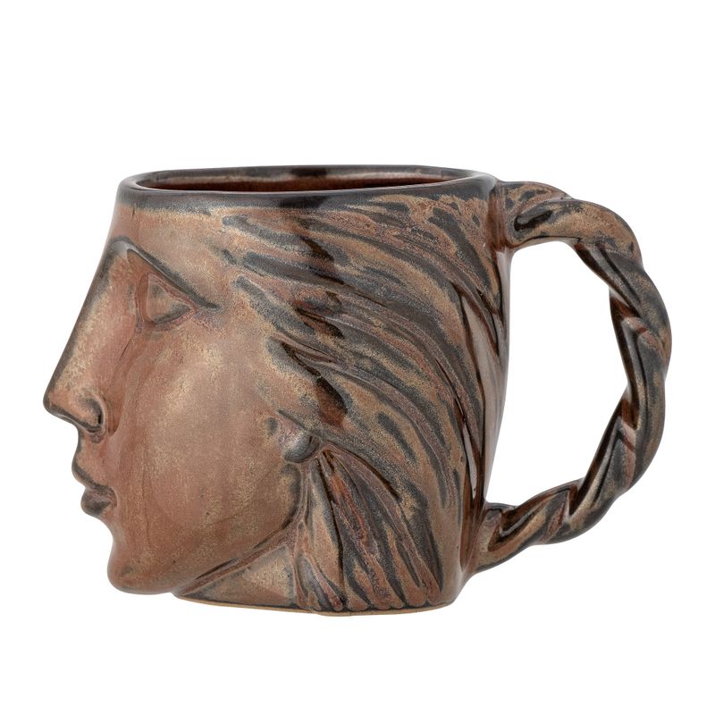 Bloomingville Reeha Mugg, Brun, Stengods - 8-pack