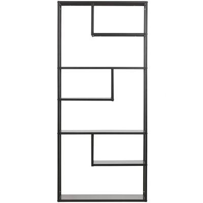 WOOOD TEUN VAKKENKAST ZWART Bokhylla i Svart Metall