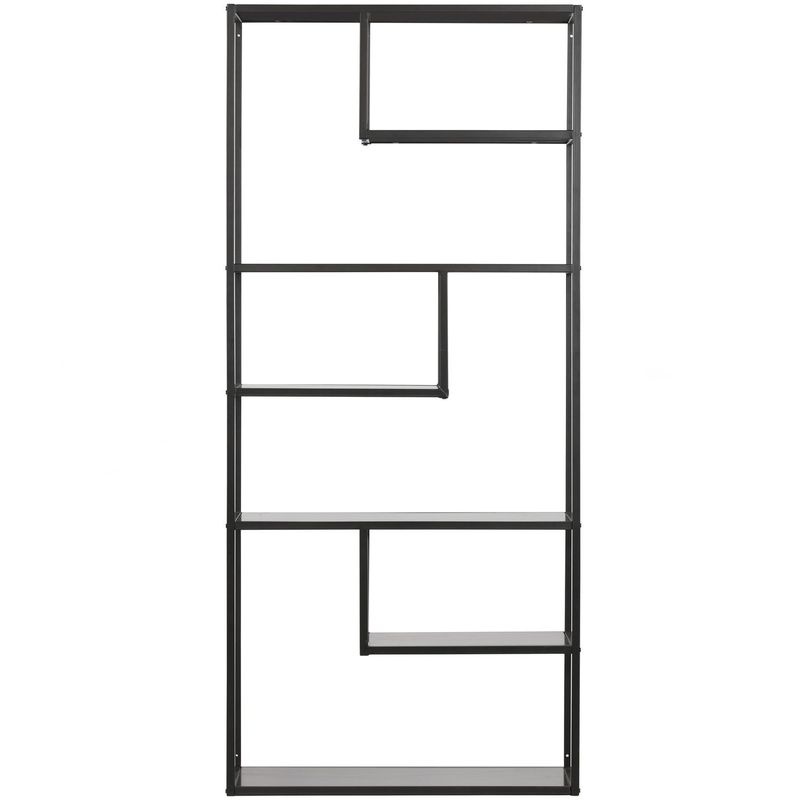 WOOOD TEUN VAKKENKAST ZWART Bokhylla i Svart Metall