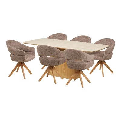 House Nordic Noli och Dover Matgrupp Natur/Sten/Brun
