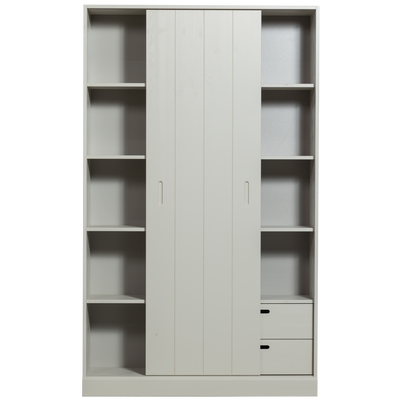 WOOOD Mila Skjutdörrsskåp i Grått Furu