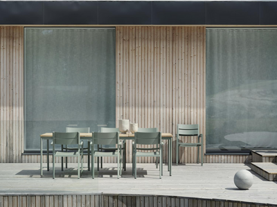 Brafab Nox matbord 90x240 cm grönt/teak