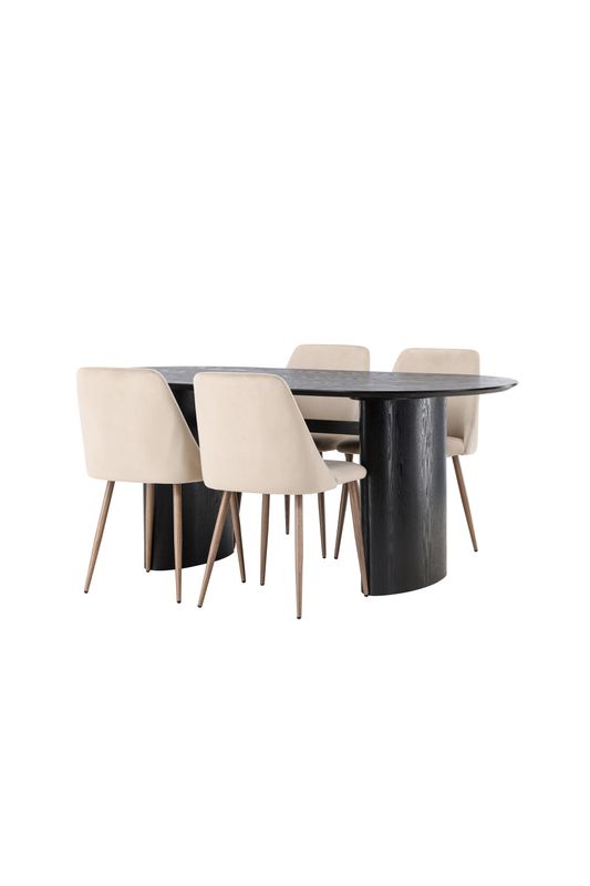 Venture Home Matgrupp Isolde med stolarna Night