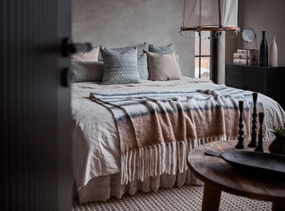 Affari of Sweden FRASSE Filt, Beige/svart/vit