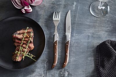 Laguiole By Hâws grillgafflar 6-pack, handtag i wengéträ