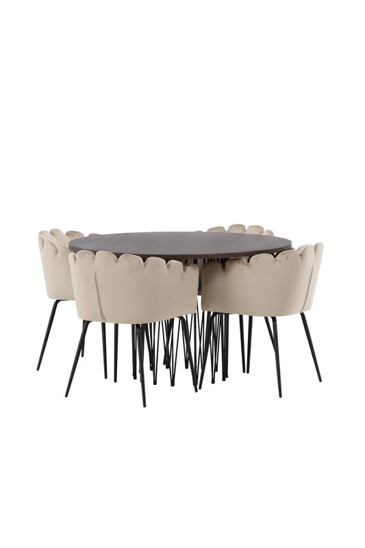 Venture Home Stone Rund Matgrupp